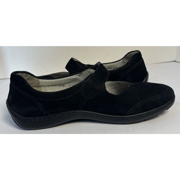 waldlaufer womens Black Suede Mary Jane Flats Size US 9.5 - Picture 3 of 9